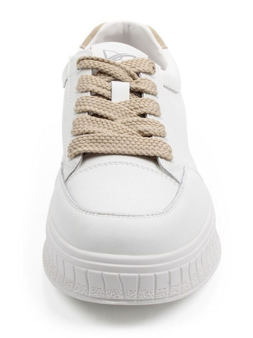 03-A338-5 WHITE Полуботинки спортивные женские (натуральная кожа)