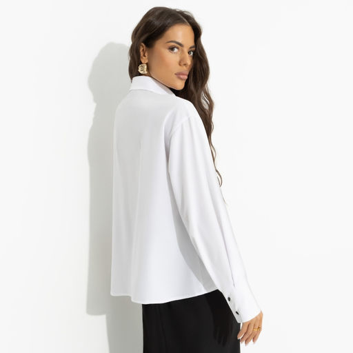 Рубашка с контрастным декором, Стильный вайб (white) - Charutti фото 5