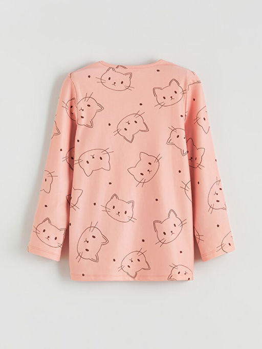 Bisiklet Yaka K?z ?ocuk Pijama ?st