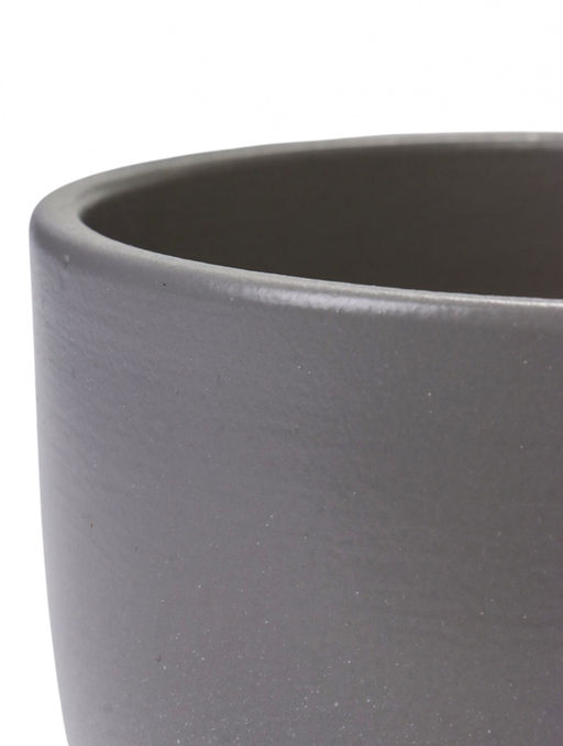 Горшок цветочный с поддоном 1,4 л, d15/h13 см серый керамика, "Туман" (М)