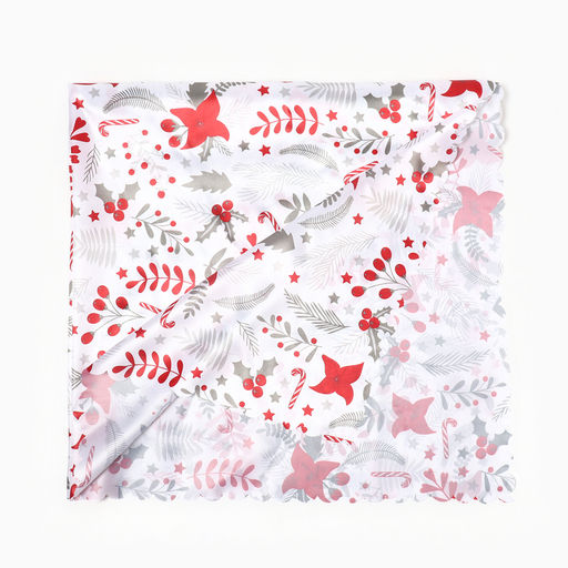 Скатерть новогодняя «Доляна. Новогодние цветы», 145×300 см, 100% п/э