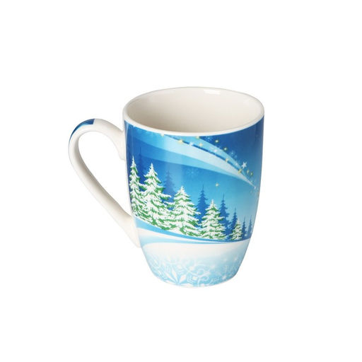 Кружка фарфоровая Доляна Снеговики. Сын и отец, 350 мл  фото 2