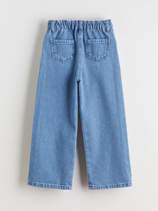 Beli Ayarlanabilir Lastikli K?z ?ocuk Jean Pantolon