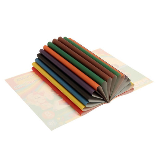 Бумага цветная А4, 16 листов, 8 цветов Мишка и его друзья, газетная, на скобе - Calligrata фото 2