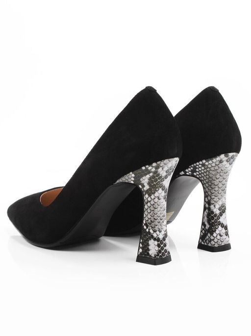 06-HJ-P339 BLACK Туфли женские (натуральная замша)
