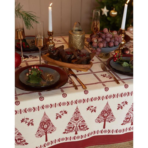 Скатерть новогодняя «Доляна» Merry Christmas, 146×110+/- 3 см, 100% хлопок, рогожка 164 г/м²