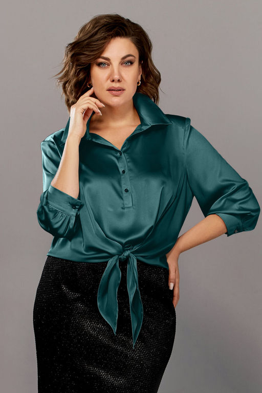 Блуза Olga Style С878 изумруд