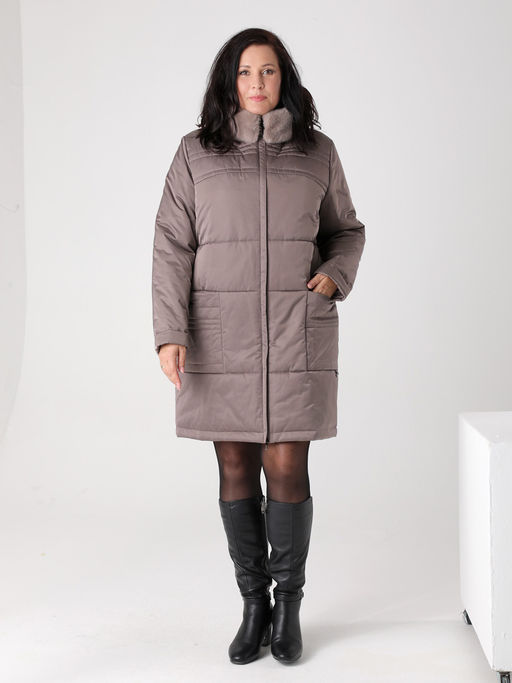 Еврозима! 24321 Пальто дем. капучино