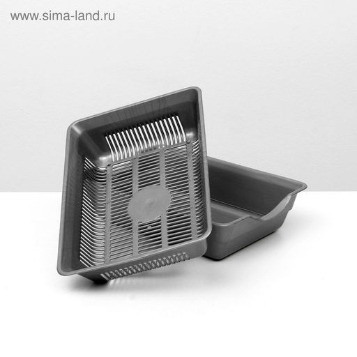 Туалет глубокий с сеткой 36×25×9 см, серый