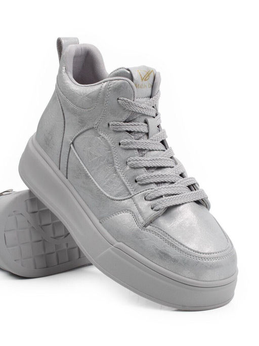 01-A324-6B GRAY/LT. BLUE Ботинки демисезонные женские (натуральная кожа)