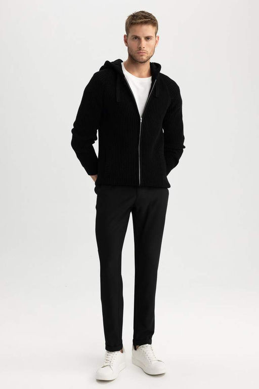 Кардиган из ткани Selanik стандартной посадки с капюшоном - Defacto фото 5