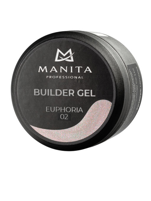 Manita Professional Гель моделирующий для ногтей с хлопьями юки / Builder Gel Euphoria №02, 15 мл