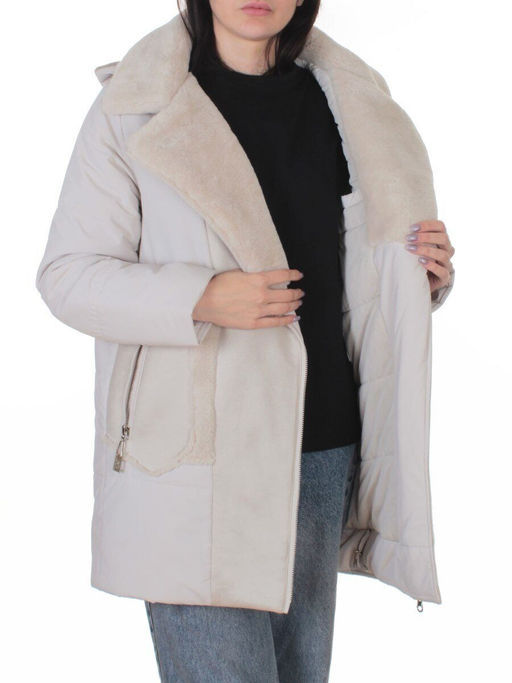 8088 LT. BEIGE Куртка зимняя женская (верблюжья шерсть, 120 гр. холлофайбер)