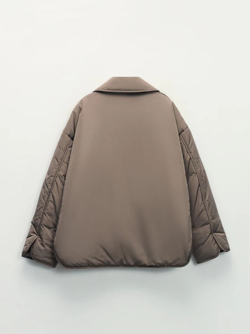 Утепленная куртка с отложным воротником / Zarina фото 2