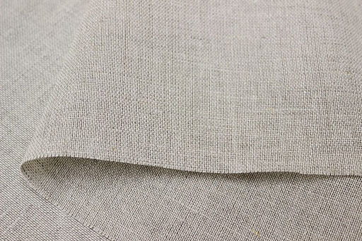 Мерный лоскут (ткань в отрезах) - Полулен декоративный сетка цв.Суровый, ш.1.48м, лен-53, хл-47% - Купава фото 2