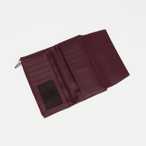 Кошелёк на магнитах, цвет бордовый - Simaland фото 4