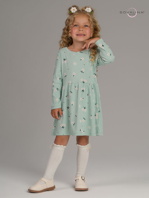 Платье Элла мятный букетик