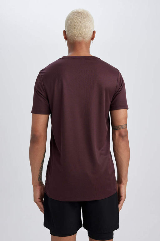 DeFactoFit Спортивная футболка узкого кроя с круглым вырезом и короткими рукавами с принтом  фото 9