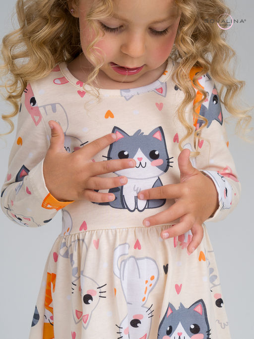 Платье Эля солнечные котики