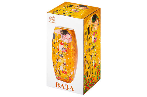 Ваза 2 л 11,5*11,5*25 см "Поцелуй" квадрат, NEW BONE CHINA