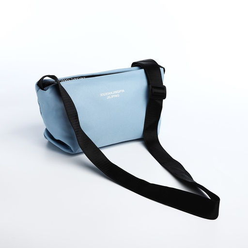 Сумка молодёжная на молнии, цвет голубой - Simaland фото 4
