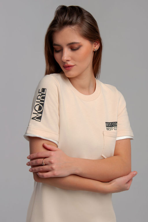 Арт. 8502 Платье женское 42-48 (4 шт) Цвет:бежевый