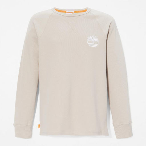 Мужская футболка с длинным рукавом Timberland Longsleeve Crew Knit бежевая  фото 2