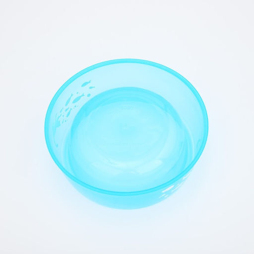 Миска пластиковая Котик с рыбками, 300 мл, синий - Пушистое счастье фото 3