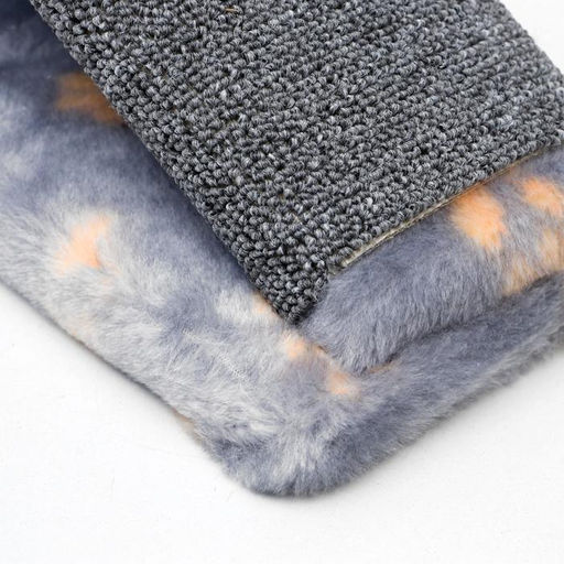 Когтеточка Горка мини-версия, 29 х 14 х 14 см, ковролин, серая с лапками - Пижон фото 5