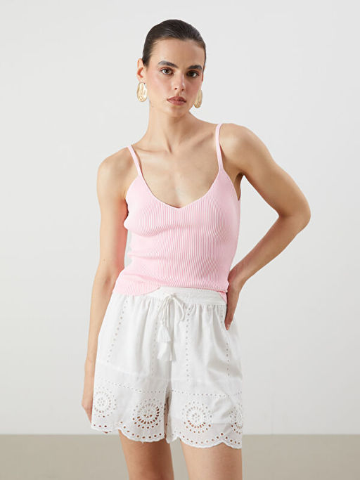 V Yaka ?p Ask?l? Kad?n Triko Atlet