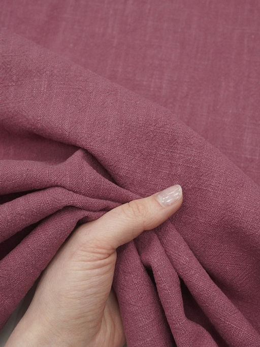 Крапива Рами (Ramie) цв.Лилово-бордовый флер, ш.1.4м, крапива-100%, 240гр/м.кв - Купава фото 4