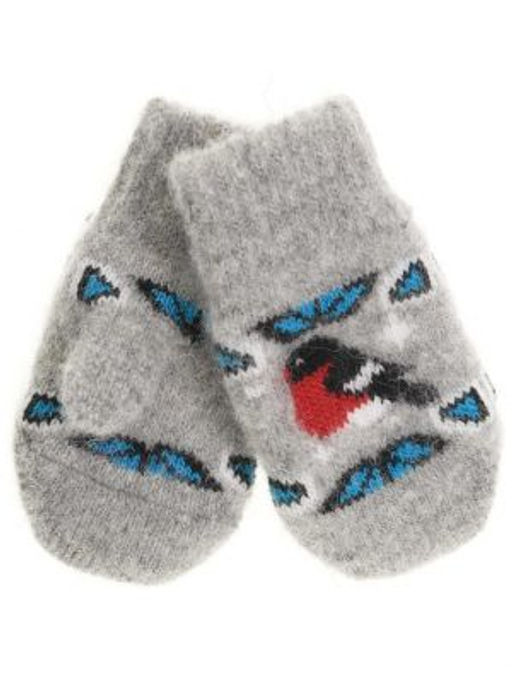 Варежки детские круговые Снегирь и орнамент, размер 11 0107-3 - Рассказовские варежки фото 3