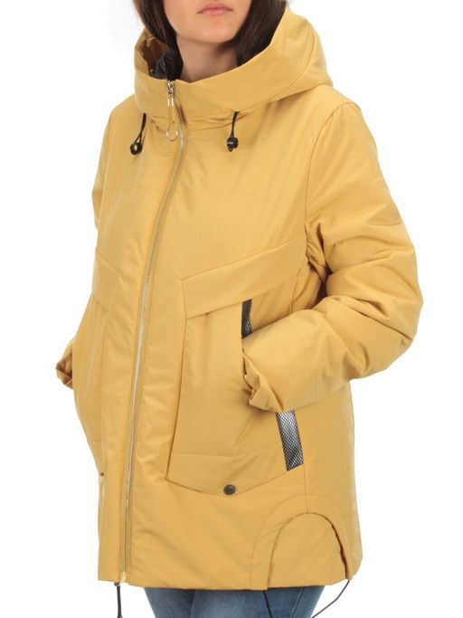 H9266 YELLOW Куртка демисезонная женская (100 гр. синтепон) - Фабричный китай фото 3