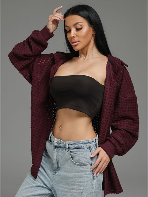 Стелла рубашка женская (шоколад) - Lovetex фото 26