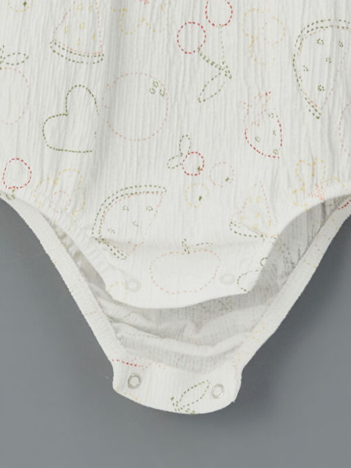 Bask?l? K?z Bebek ??t??tl? Bodysuit