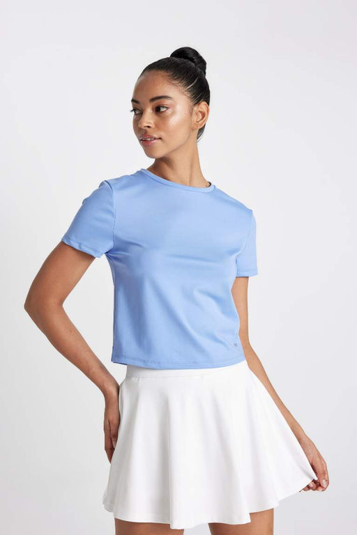 DeFactoFit Облегающая футболка с круглым вырезом и принтом Спортсмен с короткими рукавами  фото 3