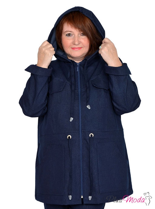 Парка с капюшоном Модель №924 размеры 44-84 - Plusmoda фото 5