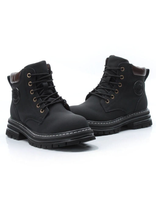 01-P8305-2 BLACK Ботинки демисезонные женские (натуральная кожа)