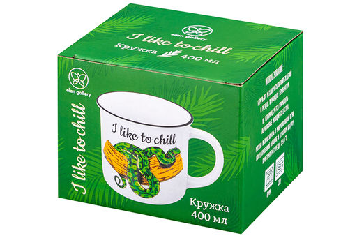 Кружка 400 мл 13*9,5*8,8 см Змея I like to chill NEW BONE CHINA - Elan gallery фото 7
