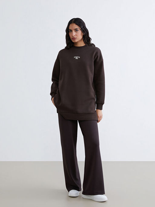 Nak??l? Kad?n Kal?n Sweatshirt Tunik