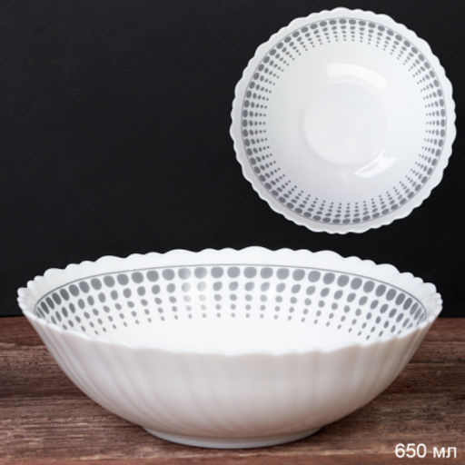 Тарелка глубокая суповая 650 мл 175 мм / TW-70 (7066) /уп 48/ Точки
