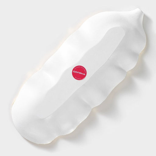 Блюдо для фруктов Доляна «Золотой лист», 36×14×3 см, золотое с белым