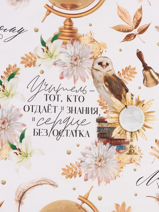 Цена за 10 шт. Бумага упаковочная глянцевая Любимому учителю, 70?100 см