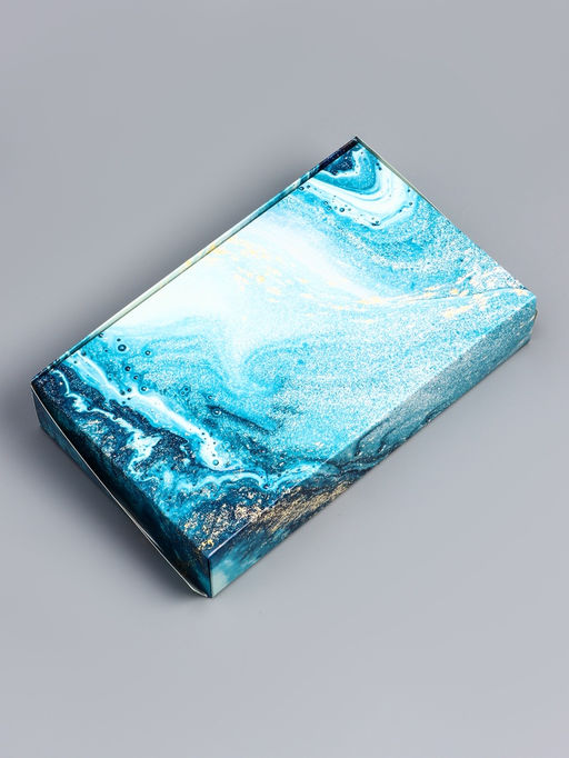 Цена за 20 шт. Коробка складная с окном «Мрамор», 20×12×4 см