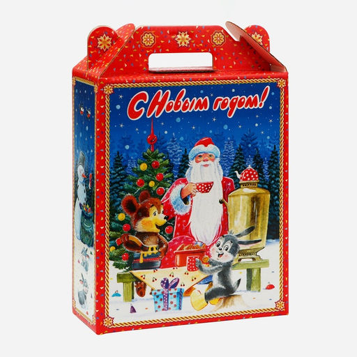 Цена за 5 шт. Подарочная коробка новогодняя Подарок Чаепитие 16,8 х 7 х 25 см. - Simaland фото 2