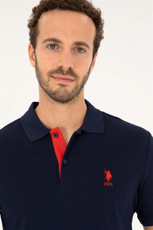 Футболка мужская U.S. Polo Assn темно-синяя хлопок  фото 2