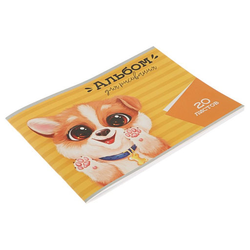 Цена за 5 шт. Альбом для рисования Calligrata «Герои 2!» A4, 20 листов на скрепке, обложка мелованный картон, блок 100 г/м²