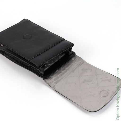 Мужская кожаная сумка-портмоне 2019958А D15 Неро - Dff фото 2