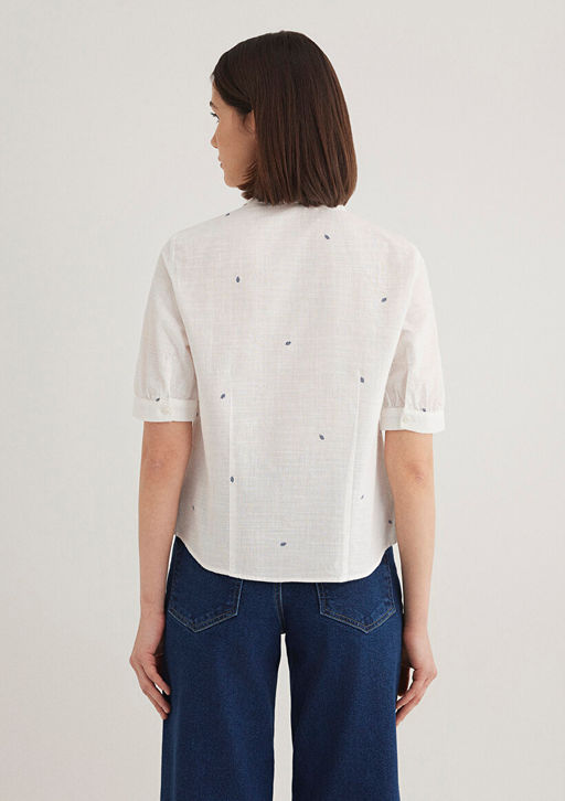 Beyaz Gomlek - Mavi фото 6