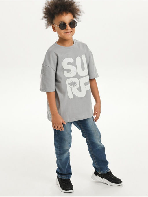 Футболка "Тропик" серый мальчик